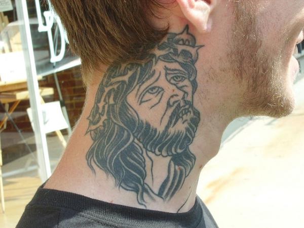 Jesus?-Insane Neck Tattoos