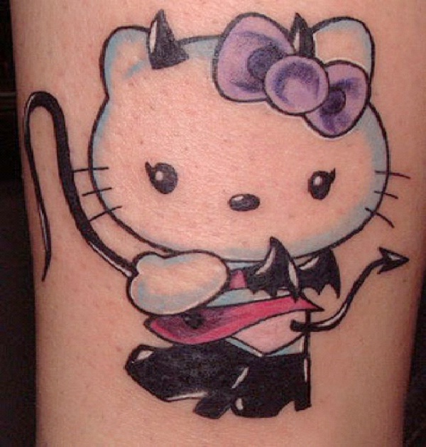 Dominatress Kitty-Craziest Hello Kitty Tattoos