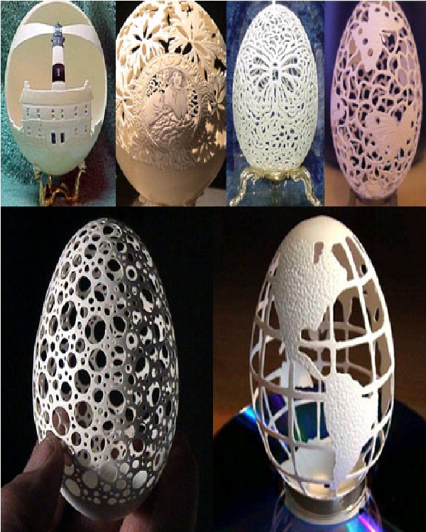 Egg shell carving-Weird Hobbies
