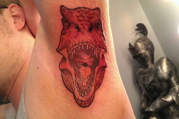 T-Rex-Bizarre Armpit Tattoos