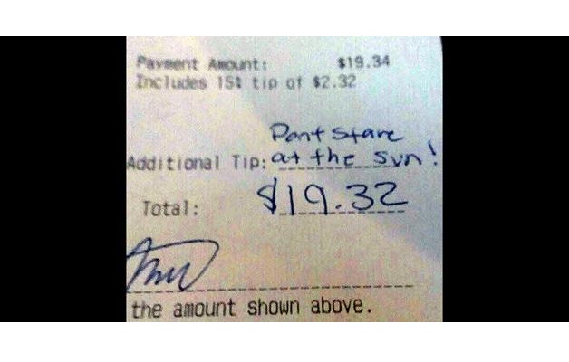 Why not??-Absolutely Hilarious Receipt Tips
