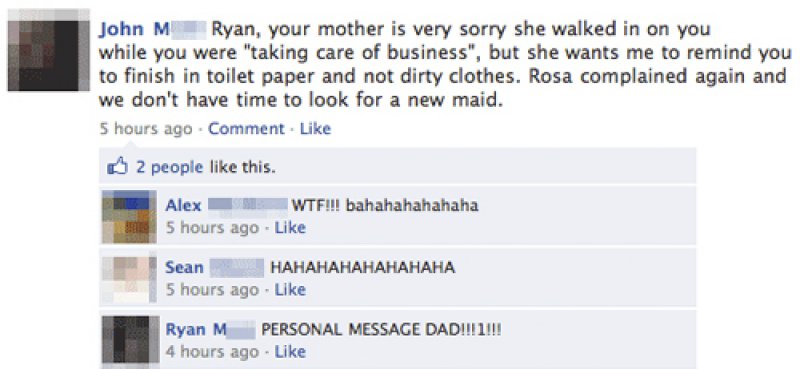 This Embarrassing Facebook Status Message-15 Most Embarrassing Dads On Facebook Ever
