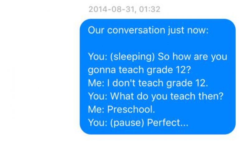 The happy couple-Wife Texts All The Things Her Husband Says In His Sleep(12 Photos)