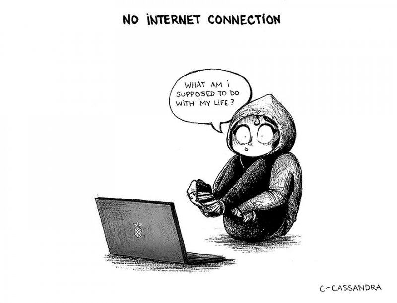No Internet - No Life-15 Comics That Perfectly Illustrate Everyday Struggles Of A Woman