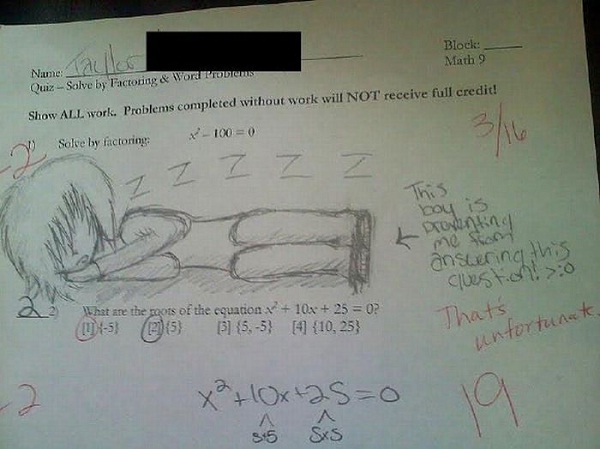A shame-Funny Exam Answers