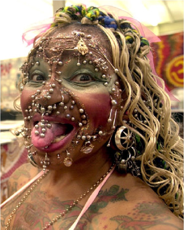 Most Pierced Woman-15 Craziest World Records Ever Created