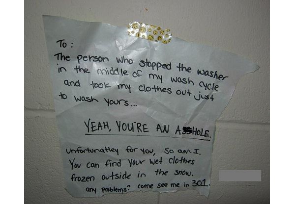 Laundry wars-Hilarious Notes And Letters