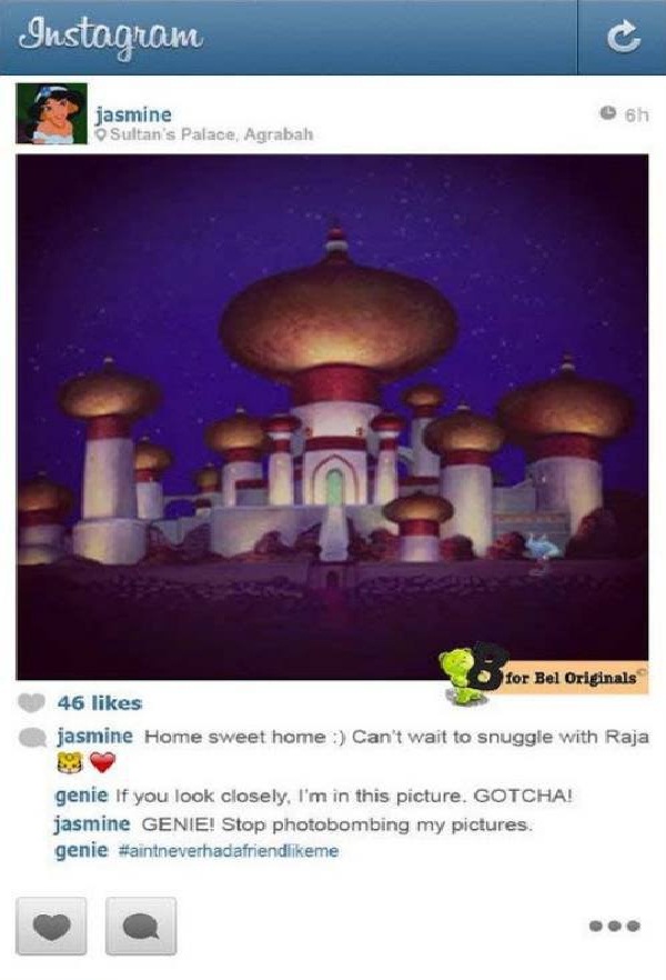 Posh Place-If Disney Princesses Had Instagram