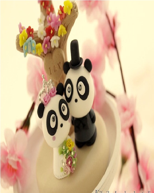 Pandas-Unusual Wedding Cake Toppers