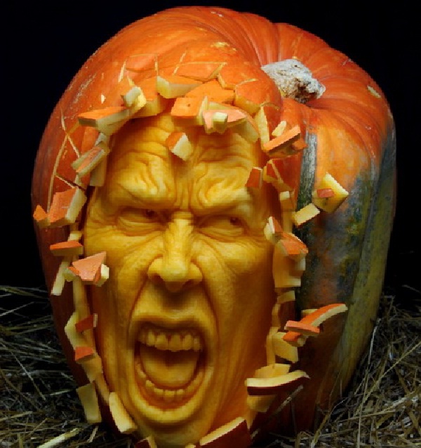 Bursting out-Halloween Pumpkin Carvings
