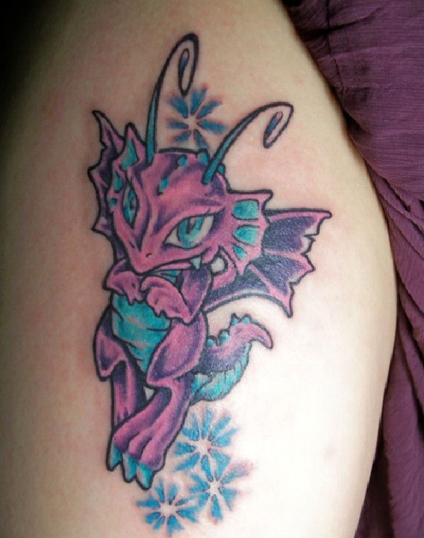 Purple People Eater-Amazing Dragon Tattoos