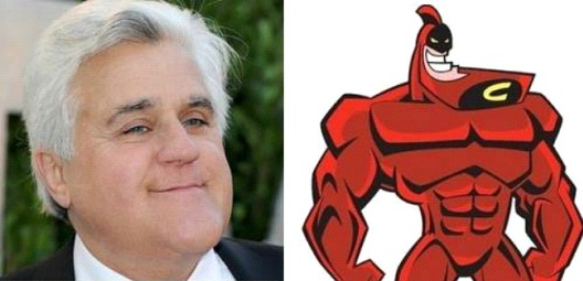 Jay Leno As The Crimson Chin-24 Cartoons Voiced By Celebrities