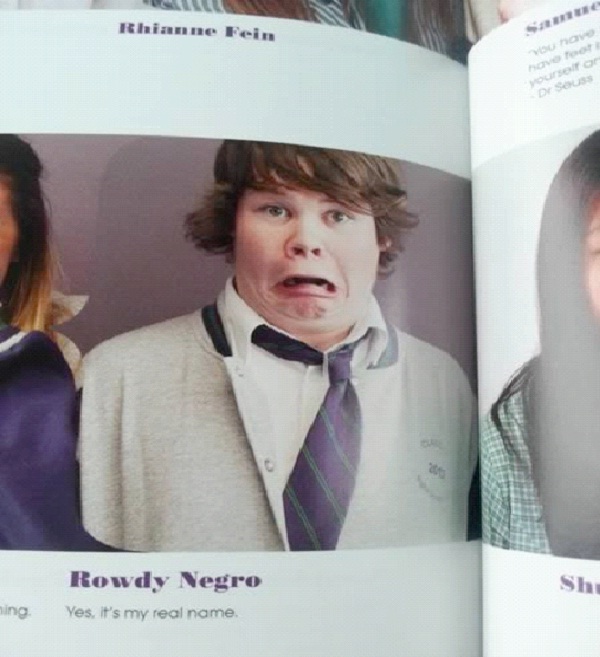 Rowdy Negro-Worst Names For The School Yearbook
