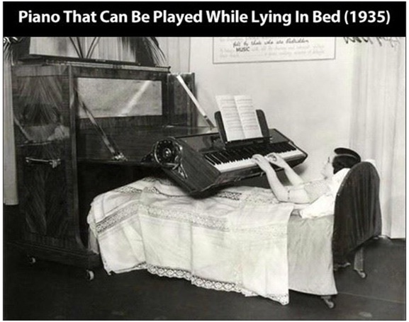 Play That Piano While lying Down-Strangest Historical Inventions