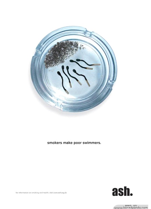 Poor Swimmers-24 Most Creative Anti-Smoking Ads
