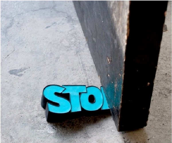 Word Stop-Creative Doorstops