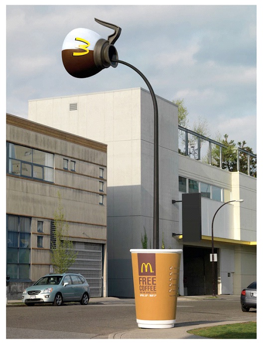 Coffee Pole-Most Creative McDonald's Ads