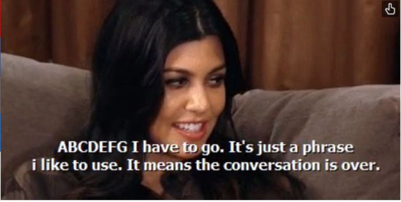 Ending Unwanted Conversations in Style -15 Images That Show Kourtney Kardashian Is A Completely Hilarious Bitch