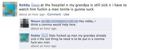 He Made His Poor Grandpa Gay-15 Punctuation Fails That Went Horribly And Hilariously Wrong