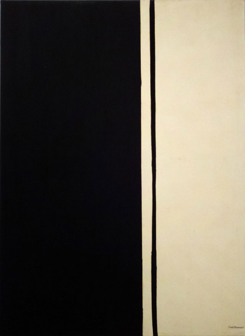 Black Fire 1 by Barnett Newman (.2 Million)-15 Ridiculous Paintings Sold For Millions Of Dollars