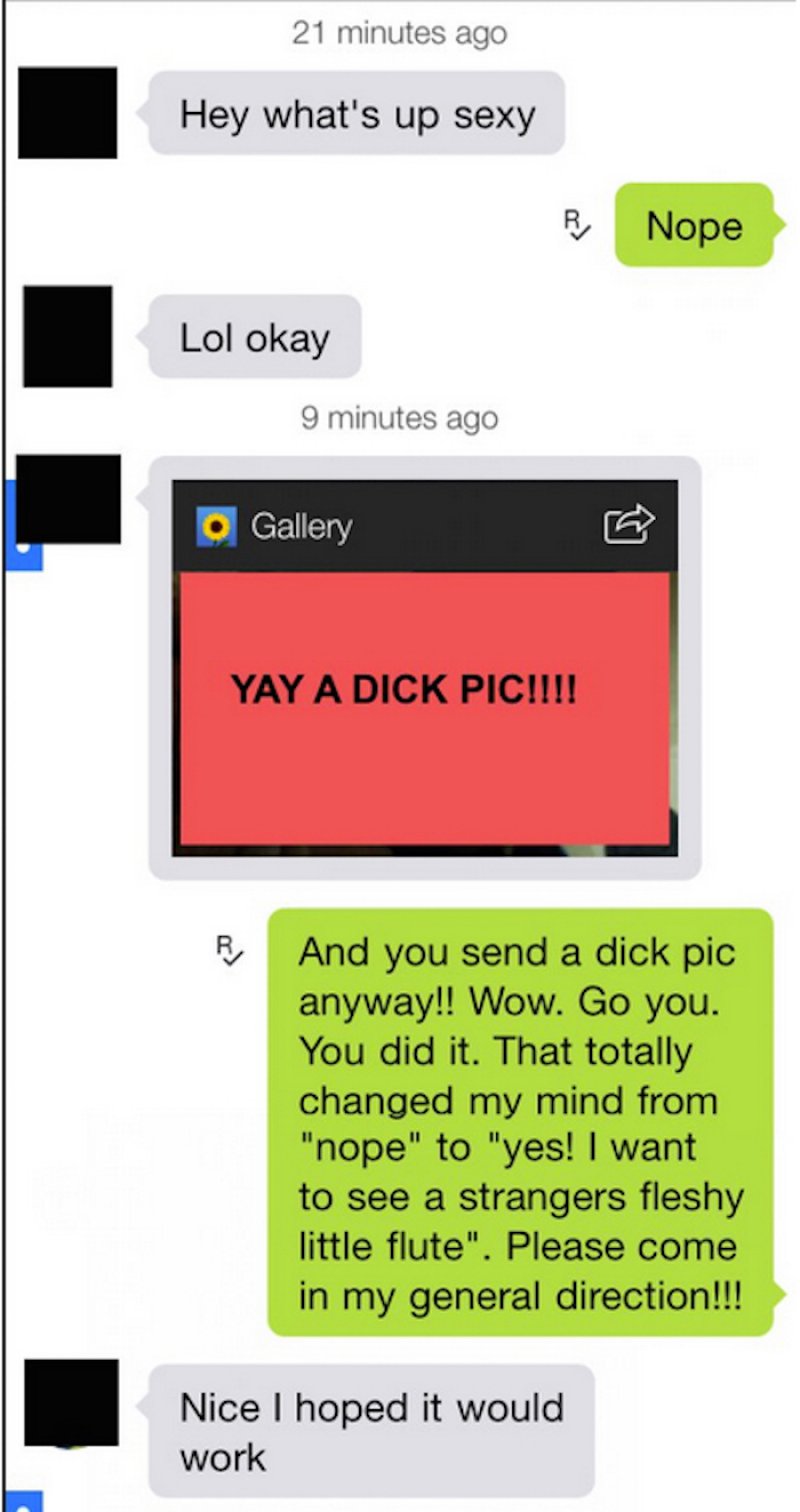Fleshy Little Flute-15 Hilarious Comebacks To Unwanted Dick Pics