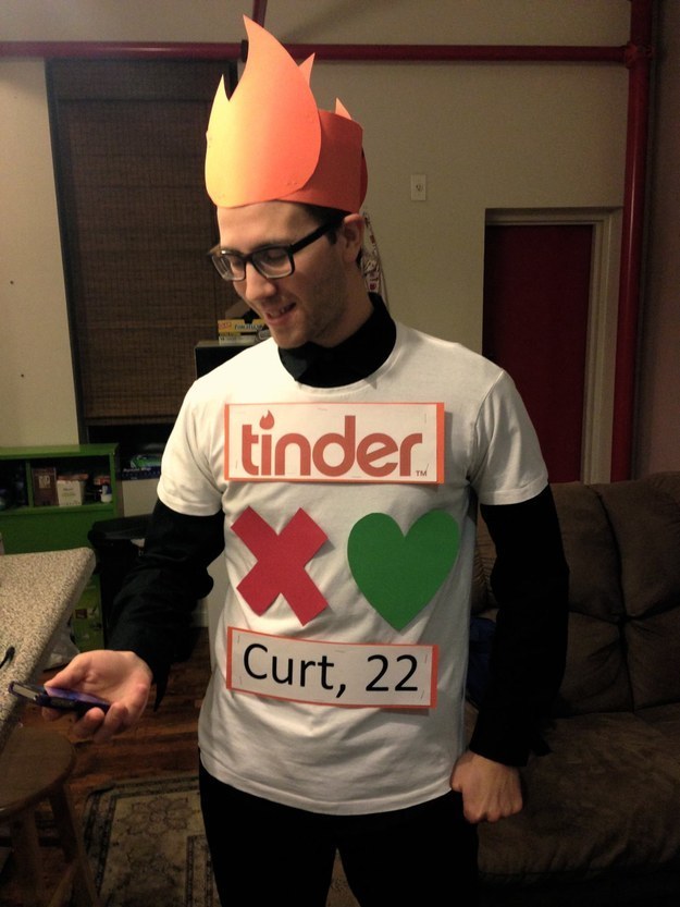 Tinder Halloween Costume-Simple Halloween Costumes You Can Make Within A Day