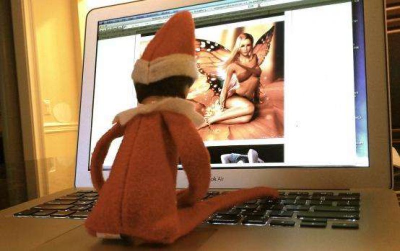 Busy Checking Pretty Women-15 Hilarious Photos Of The Elf On The Shelf Gone Wrong