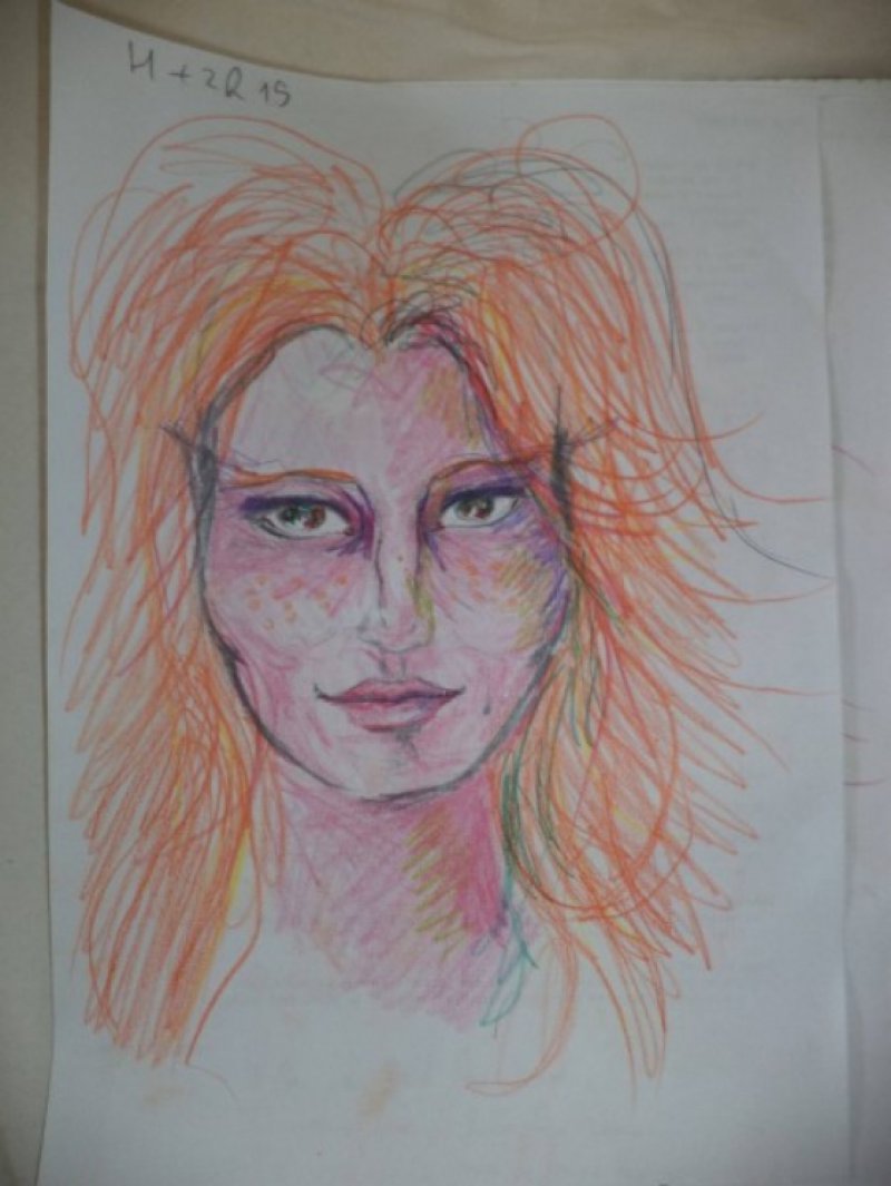 After 2 Hours and 45 Minutes-A Woman Draws Her Self Portraits During Her First Acid Trip