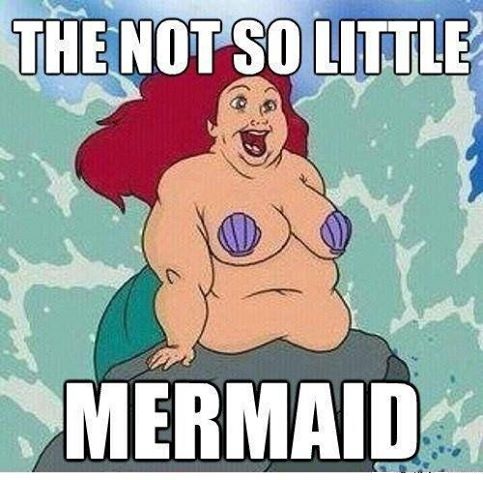 Not all Mermaids are little-15 Hilarious Disney Memes That Will Make You Lol