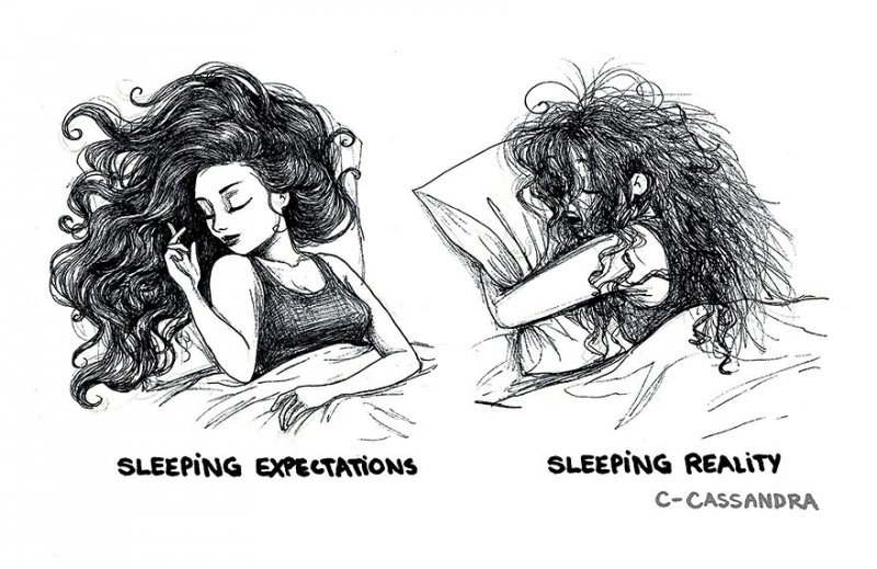 Sleeping Problems-15 Comics That Perfectly Illustrate Everyday Struggles Of A Woman