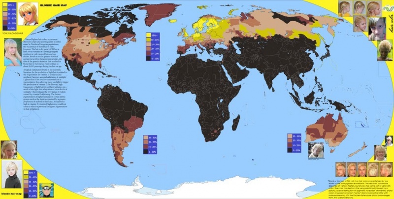 Blonde Hair Map-15 Maps That Will Change The Way You See The World