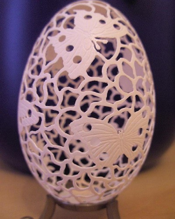 Butterfly-15 Eggshell Carvings That Are Beautiful 