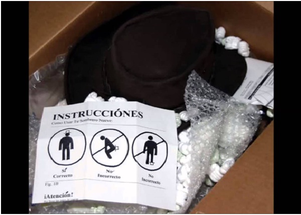 Wear Your Hat on your Head-Stupidest Warning Labels