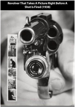 Revolver That Takes a Picture Then Shoots-Strangest Historical Inventions