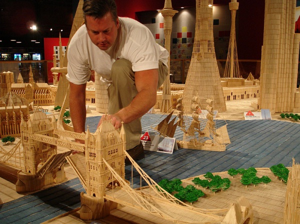 Tower Bridge-12 Creative Toothpick Art Models Ever Made