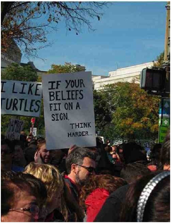 Think Harder-Clever Protest Signs