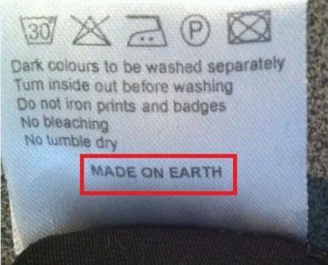 Not On Saturn??-12 Hilarious Clothing Tags You'll Ever See