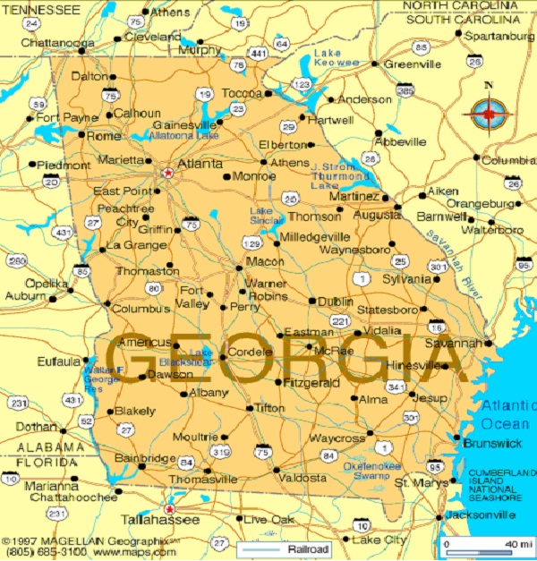 Georgia - 9.992,167-US States With Highest Population