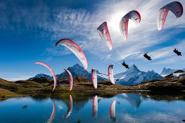 The hang-glider-Crazy Sequential Photography
