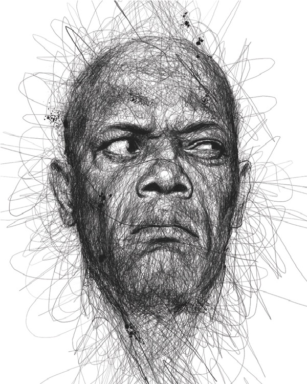 Samuel L. Jackson-Mind Blowing Pencil Art