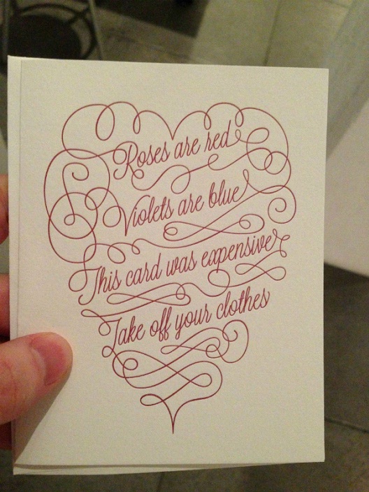 Take Off Your Clothes-Valentine's Day Cards That You Should Not Give Your Partner