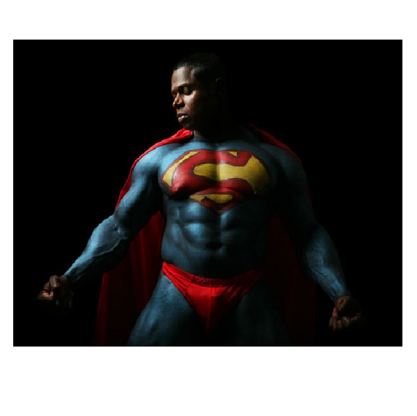 Superman-Superhero Body Painting
