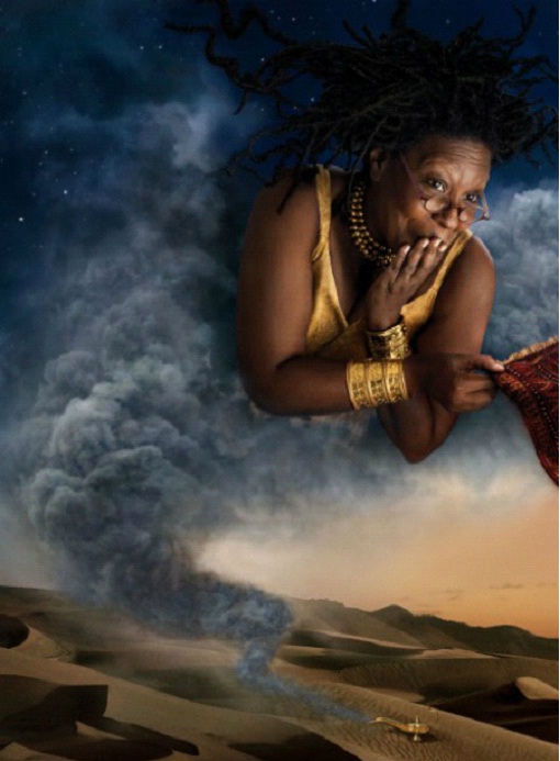 Whoopi Goldberg As The Genie From Aladdin-Celebs In Disney Inspired Photos