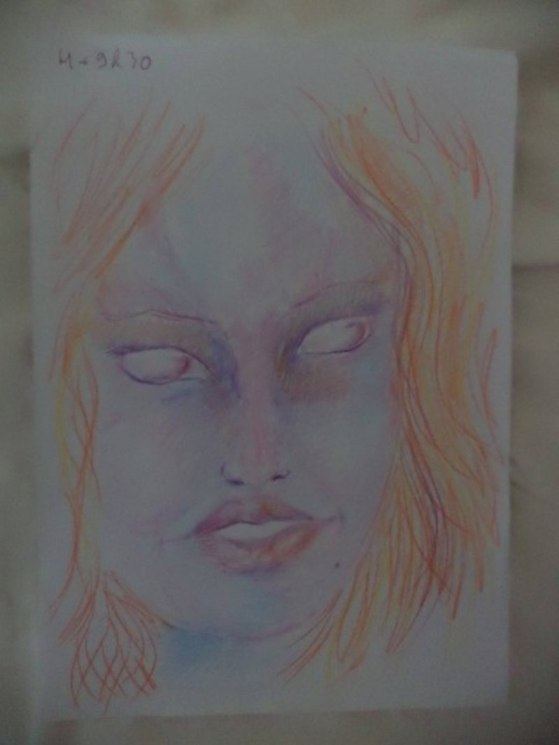 After 9 Hours and 30 Minutes-A Woman Draws Her Self Portraits During Her First Acid Trip