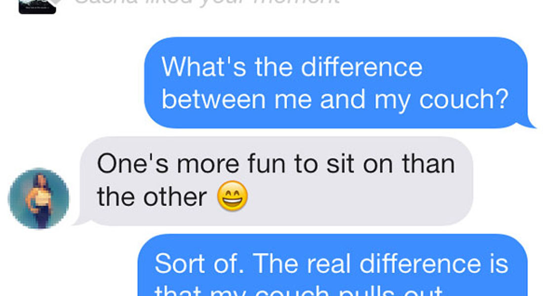 15 Funniest Pickup Lines To Use On Tinder