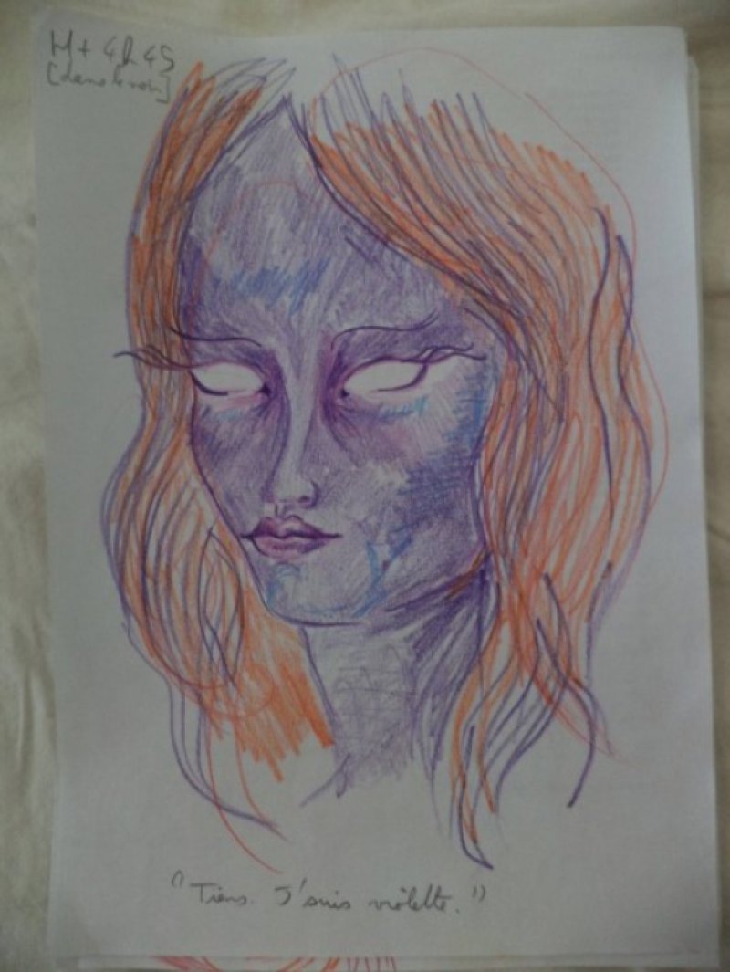 After 4 Hours and 45 Minutes-A Woman Draws Her Self Portraits During Her First Acid Trip