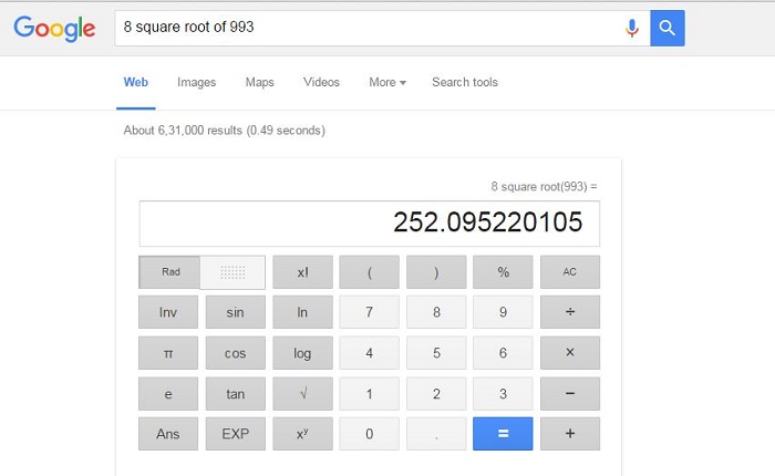 Use as Calculator-15 Google Hacks That Make Your Life Simpler