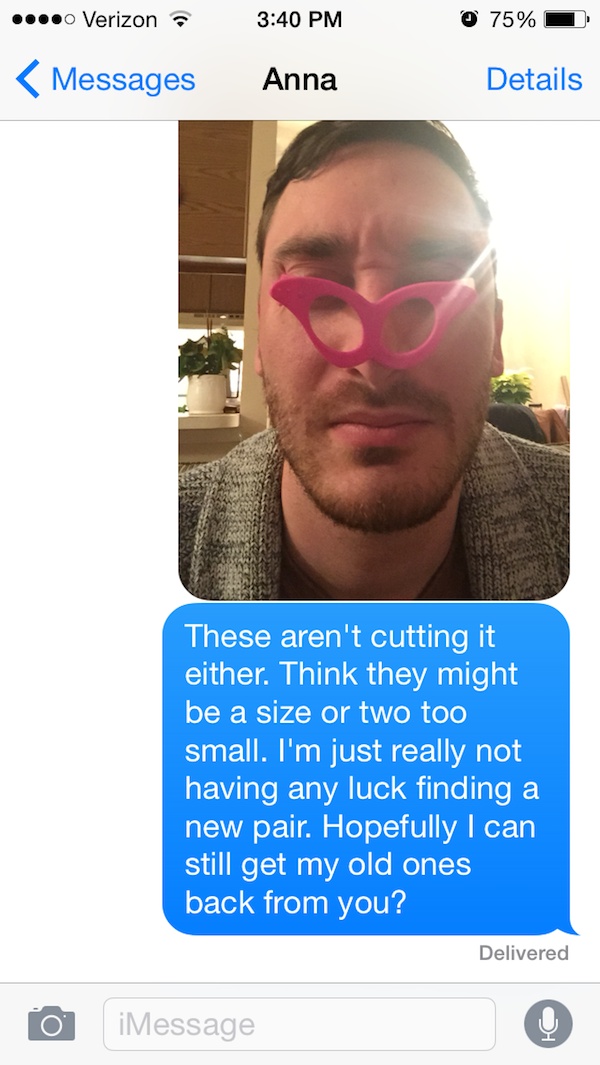 He Got New Sunglasses-Guy Whose Sunglasses Got Stolen After A One Nightstand Texts The Girl For A Year.