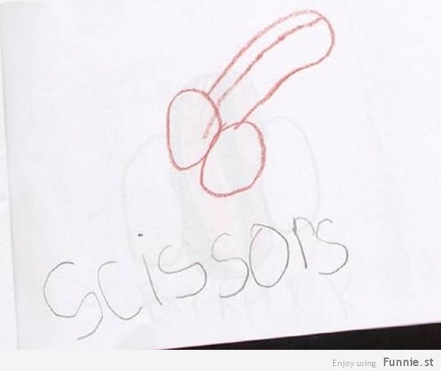 Scissors?-12 Most Disturbing Drawings By Kids