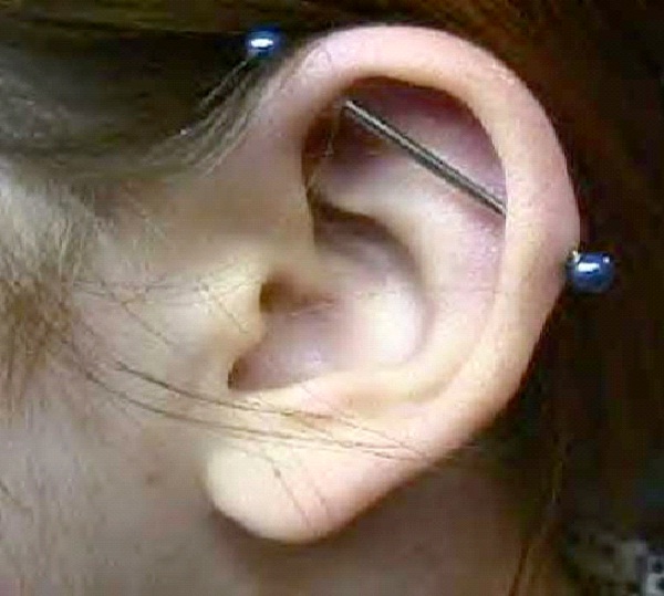 Industrial Piercing-Types Of Ear Piercings
